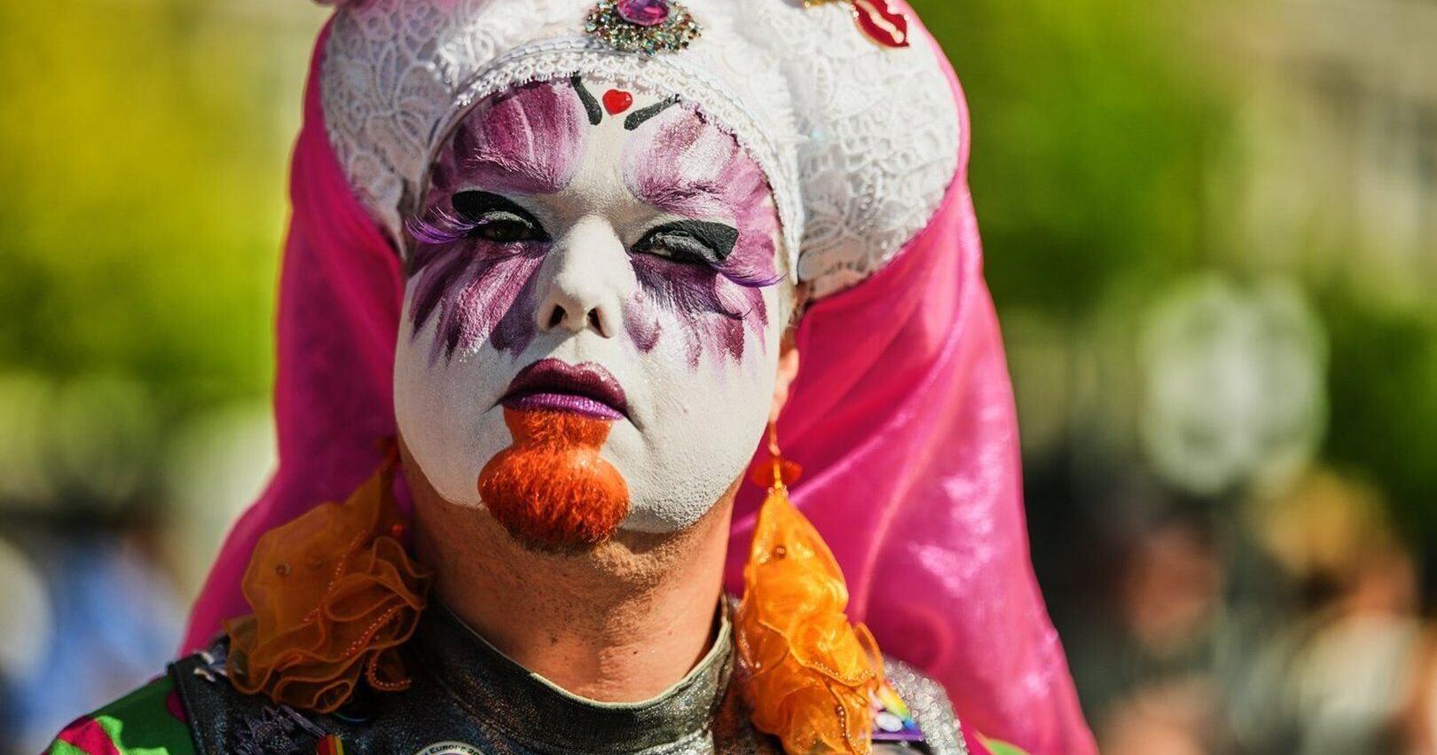 Berlin first drag march brings protest , pride and flamboyant celebration to the streets