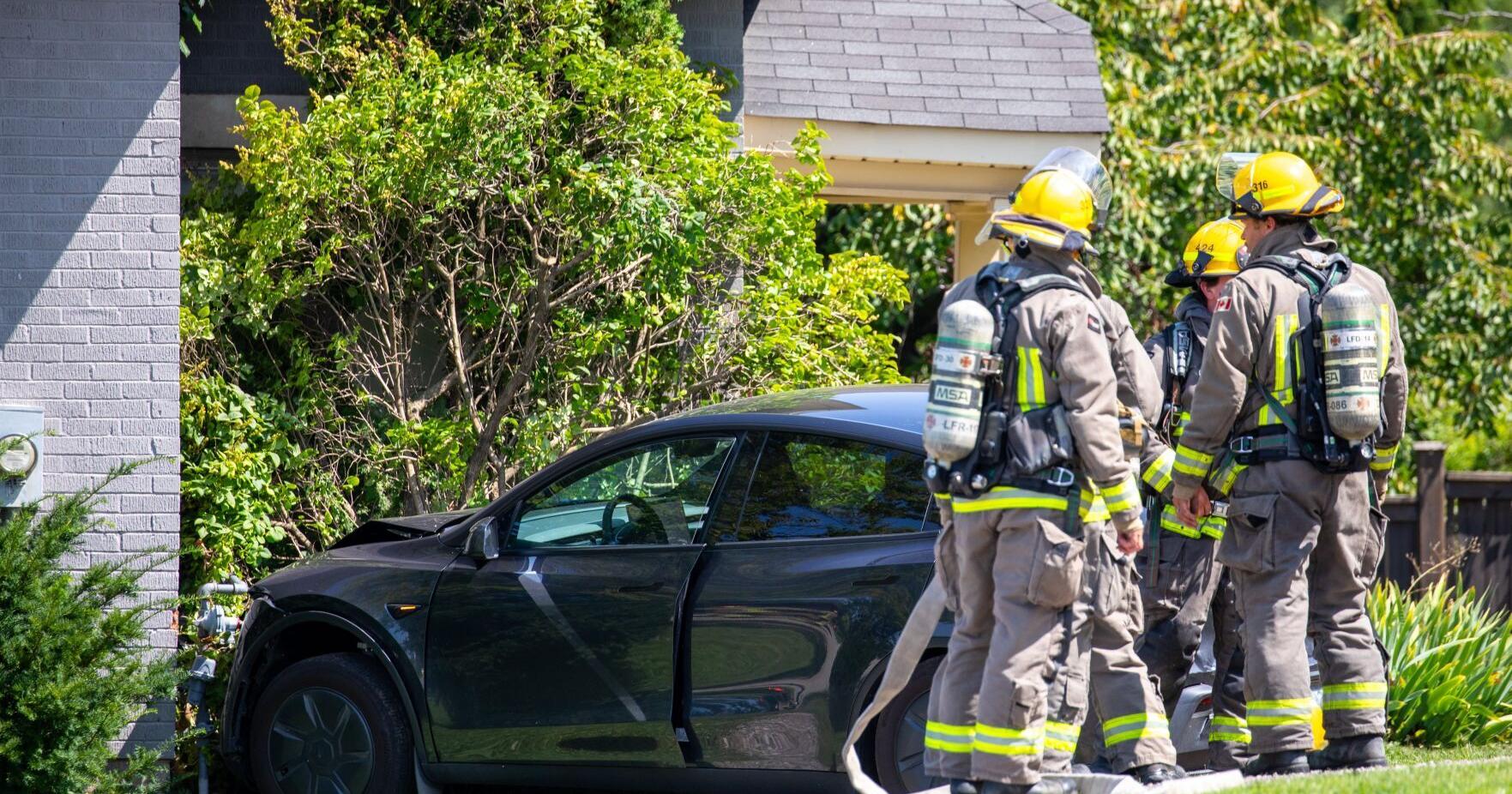 Infant taken to hospital after Tesla strikes Lincoln home