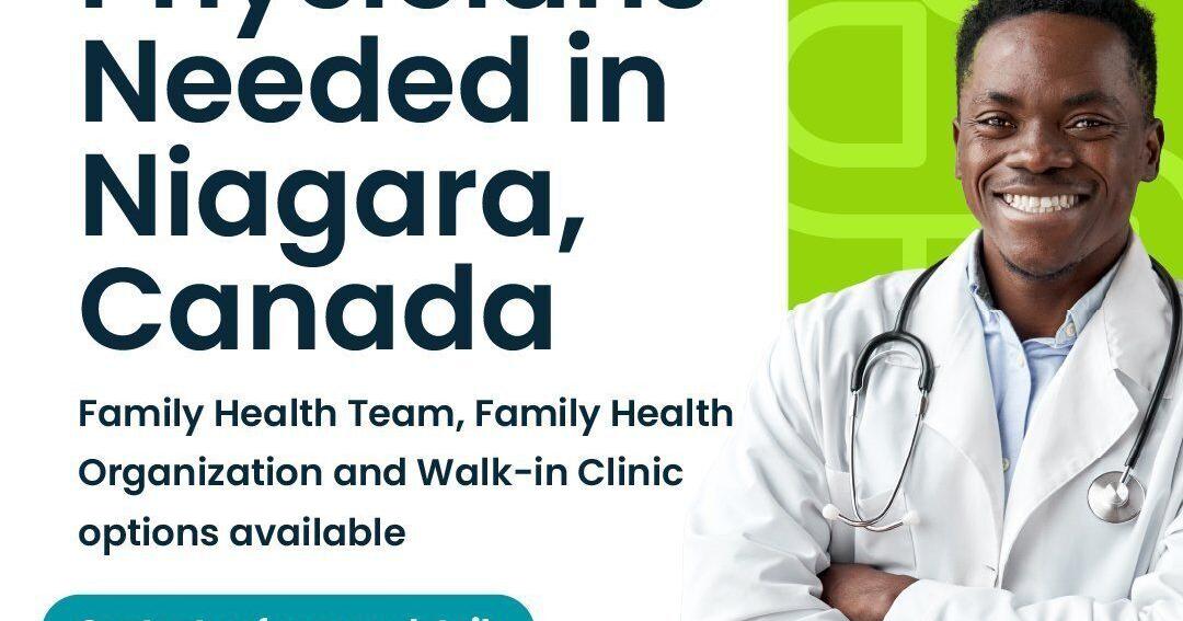 141,122 Niagara residents without a doctor: Physician shortage to worsen by 2026, report says