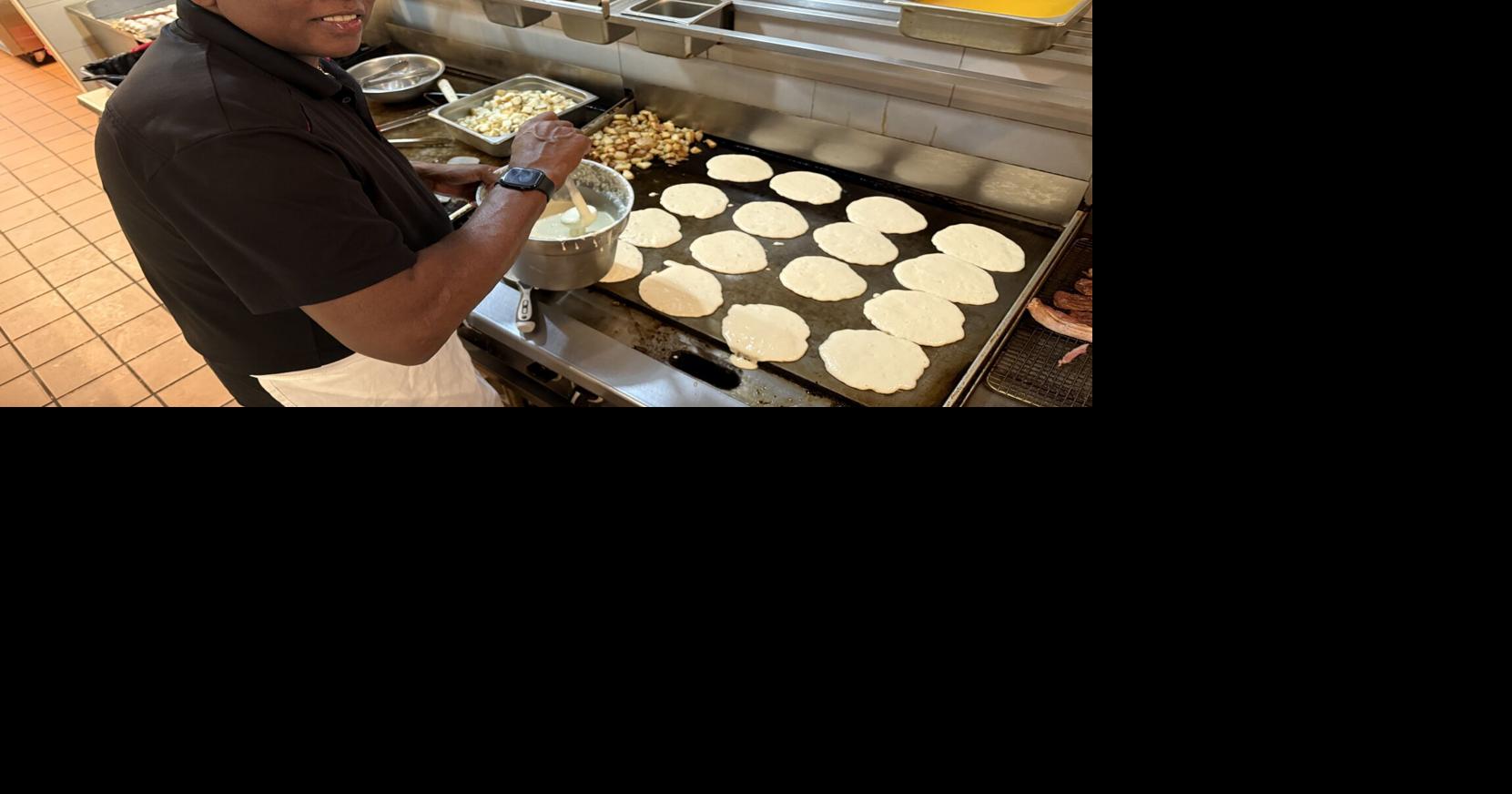 Sunset Grill owner cooks pancakes for food-insecure students