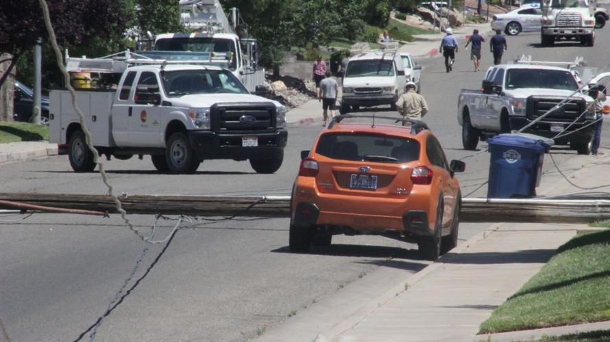 Furniture truck pulls down 5 power poles resulting in power outage ...