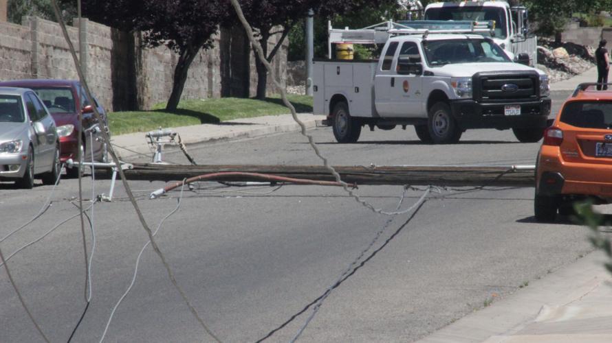 Furniture truck pulls down 5 power poles resulting in power outage ...