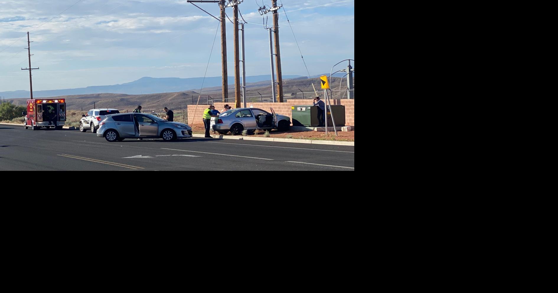Electrical box torn from base in Ivins during crash on Old Highway 91 ...