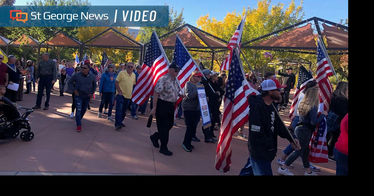 Protesters march in downtown St. George to stand against governor’s ...