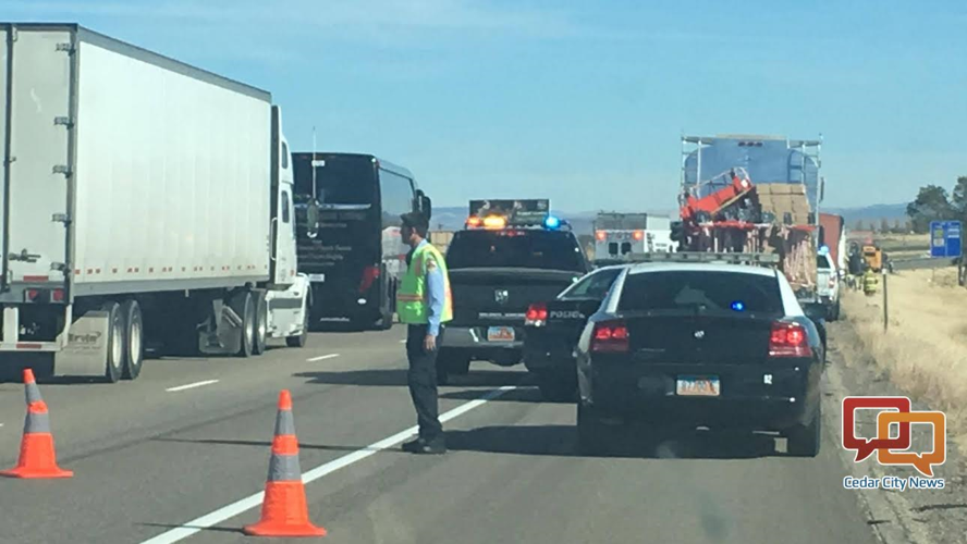 Traffic alert: Semi crash on I-15 northbound slowing traffic near Cedar ...