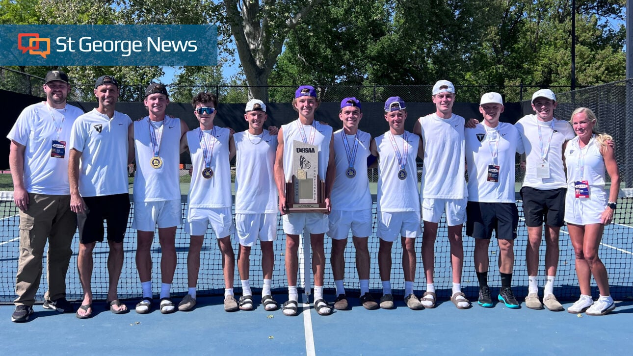 Desert Hills boys tennis team edges Crimson Cliffs to win 3rd straight state 4A championship