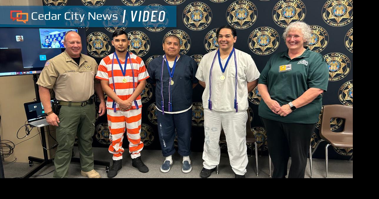 Iron County Jail holds graduation ceremony for 3 inmates who earned GED