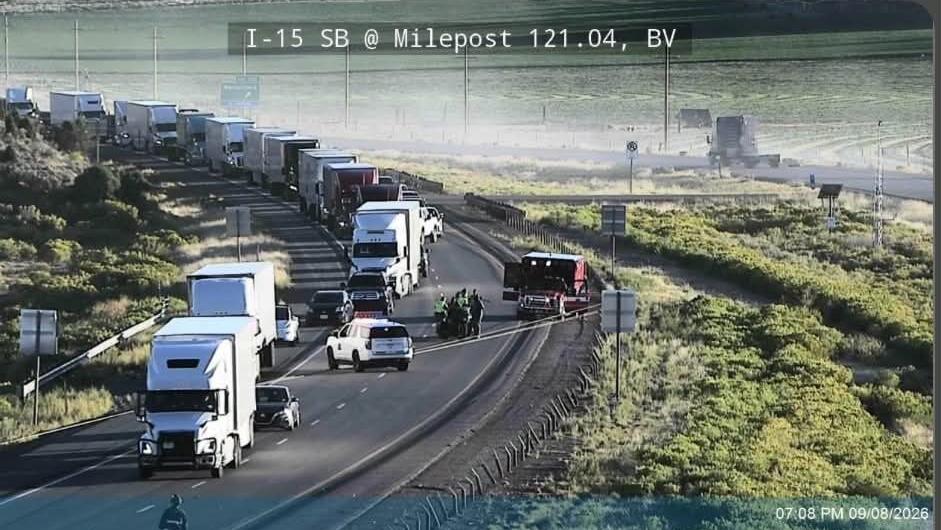 UHP: 2 motorcyclists crash after semi pulls cable barrier across I-15 in Southern Utah