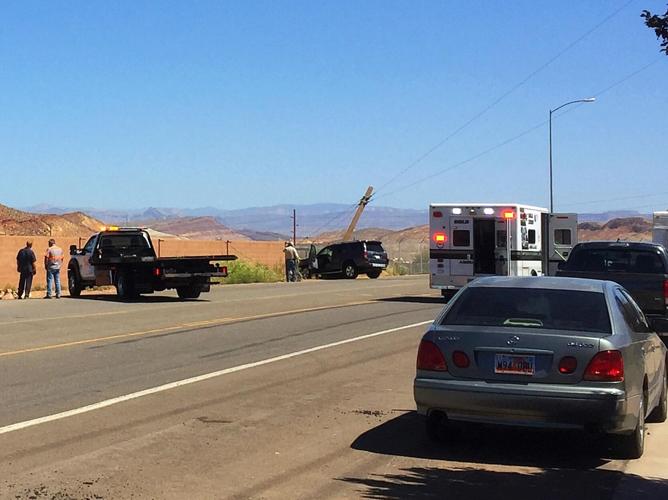 75-year-old man taken to hospital after crashing into power pole ...
