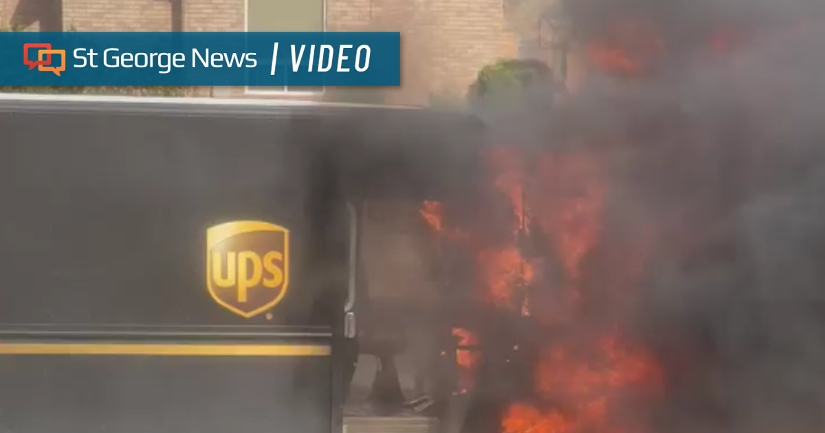 Ups Rack Fire UPS truck bursts into flames in Winchester Hills; bullet casings pop ...