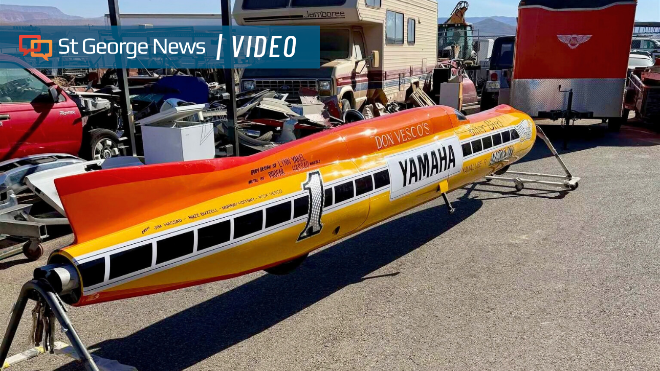 Record-setting ‘Silver Bird’ motorcycle streamliner repainted in St. George,...