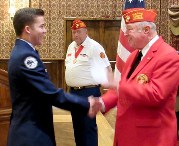 Marine Corps League presents scholarships to Marines and junior ROTC ...