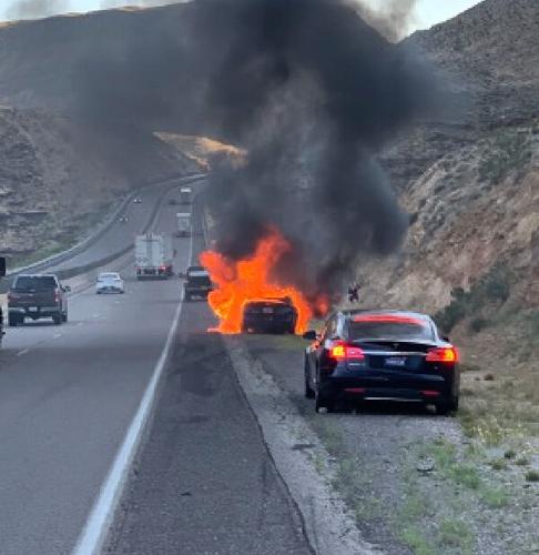 Car heading south from Washington City catches fire on I-15 in Virgin ...