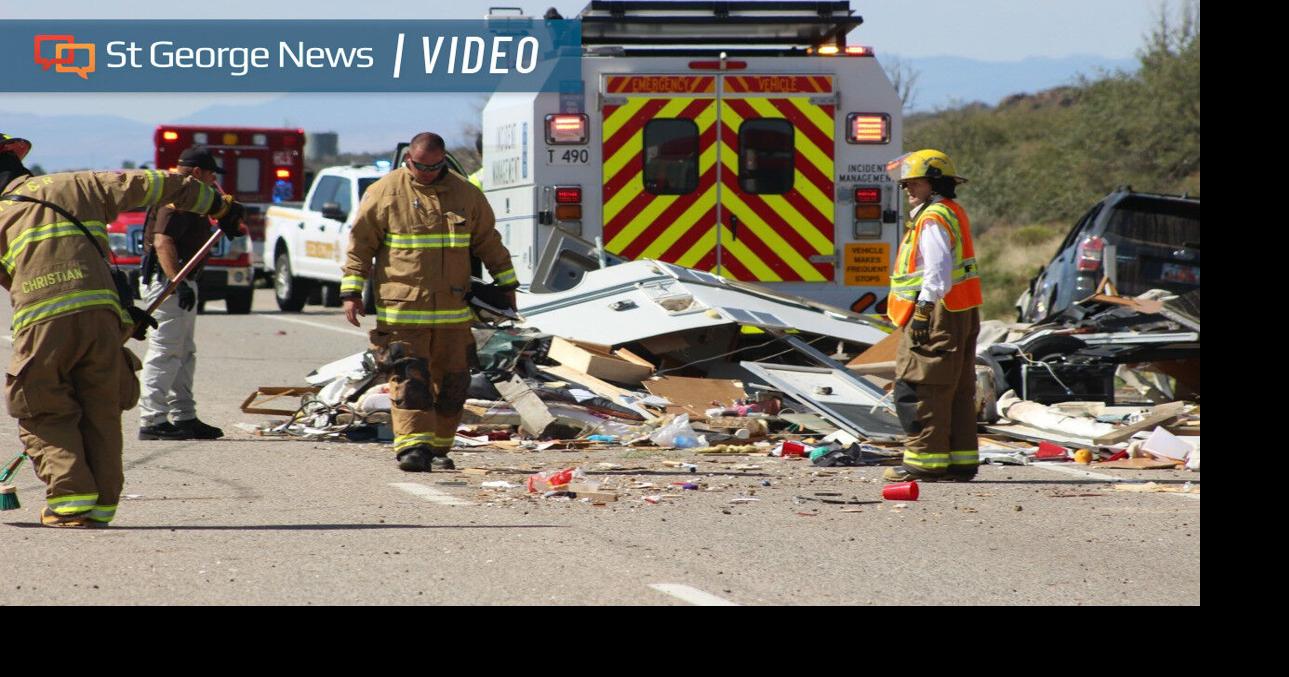 Crash involving car fire and obliterated trailer triggers closure of I ...