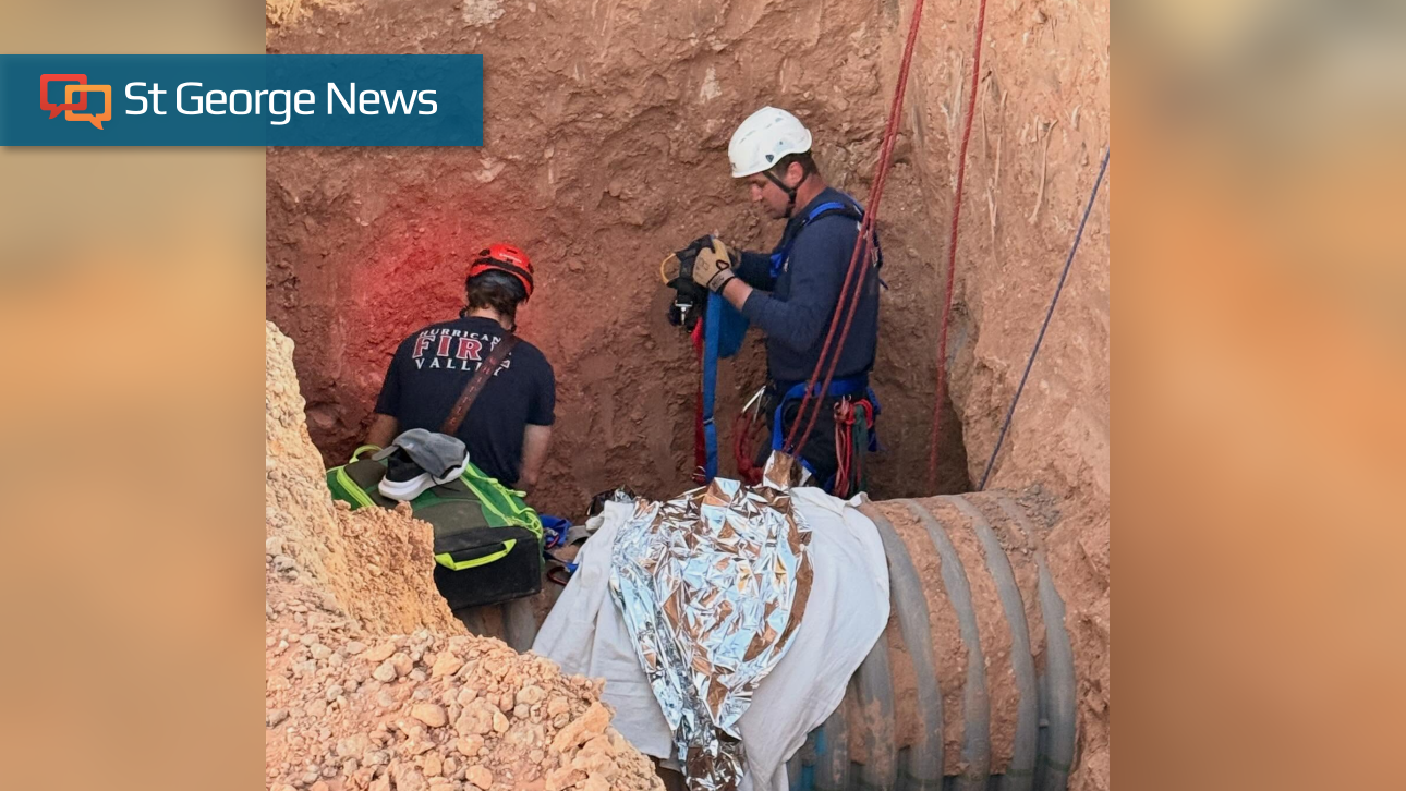 Man rescued after falling into 12-foot trench at Hurricane construction ...