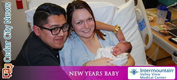 Couple celebrates birth of first child, New Year’s baby 2015 at Valley ...