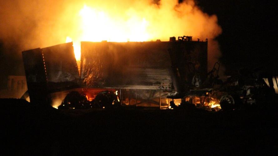 Semi carrying 900 gallons of fuel goes up in flames | Local News ...