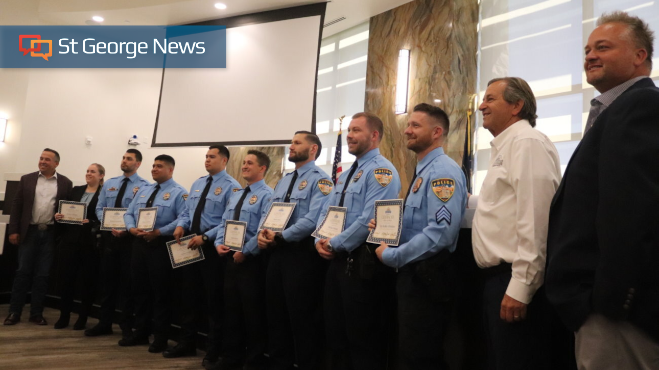 'You saved their lives': St. George officers honored for rushing into burning apartment building