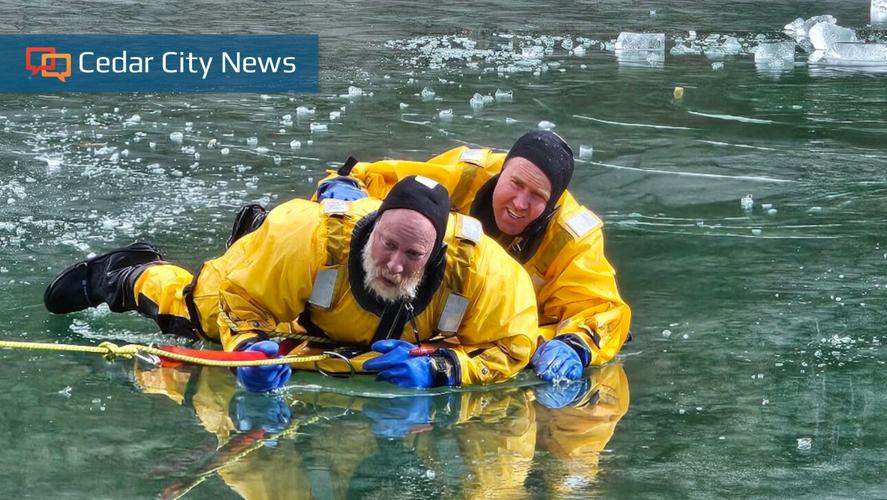 First responders, volunteers practice ice rescue techniques at frozen ...