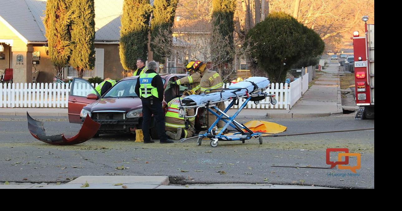 U-turn results in woman extricated from car, transported to hospital ...
