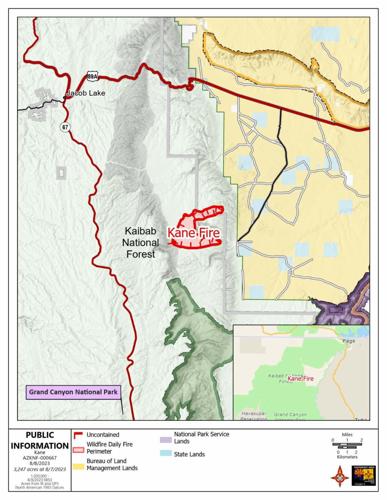 Kane Fire in northern Arizona, Thompson Ridge Fire south of Beaver ...