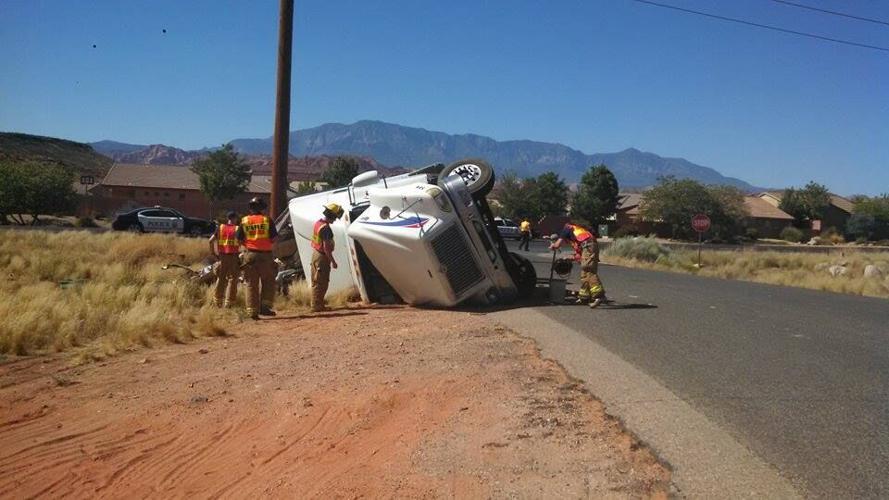 Overturned garbage load makes mess near landfill Life