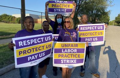 Nursing home workers protest