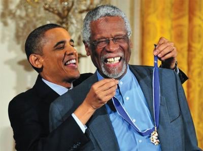 Bill Russell receives 2010 Medal of Freedom from President Obama
