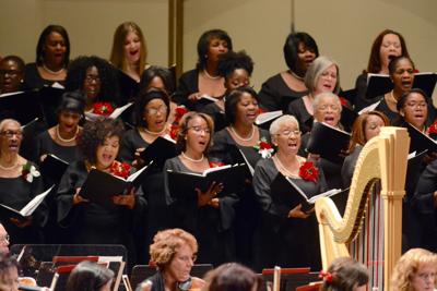 unison symphony louis st stlamerican powell gospel chorus concert annual hall during christmas their
