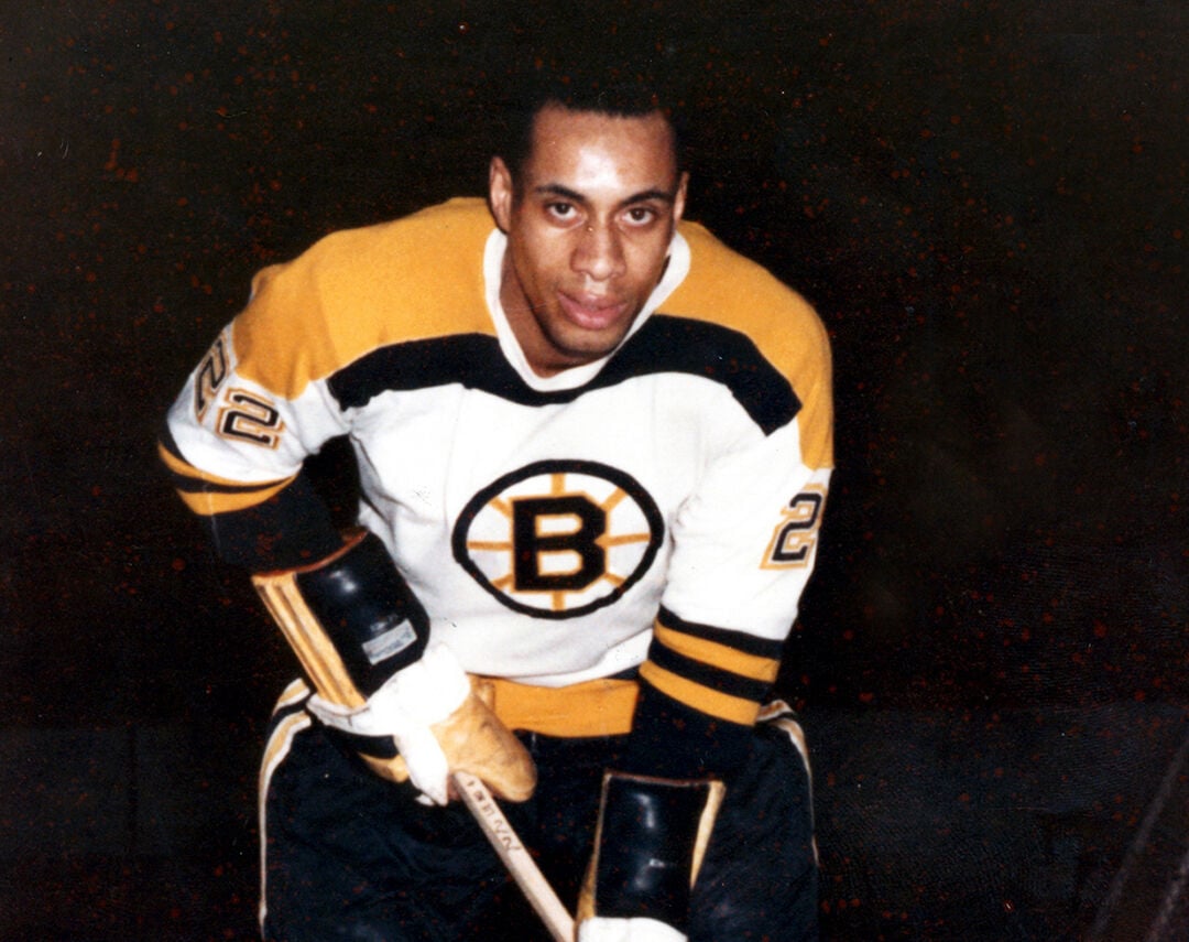 Willie O'Ree - Boston Bruins  Boston bruins, Black and white, Bruins