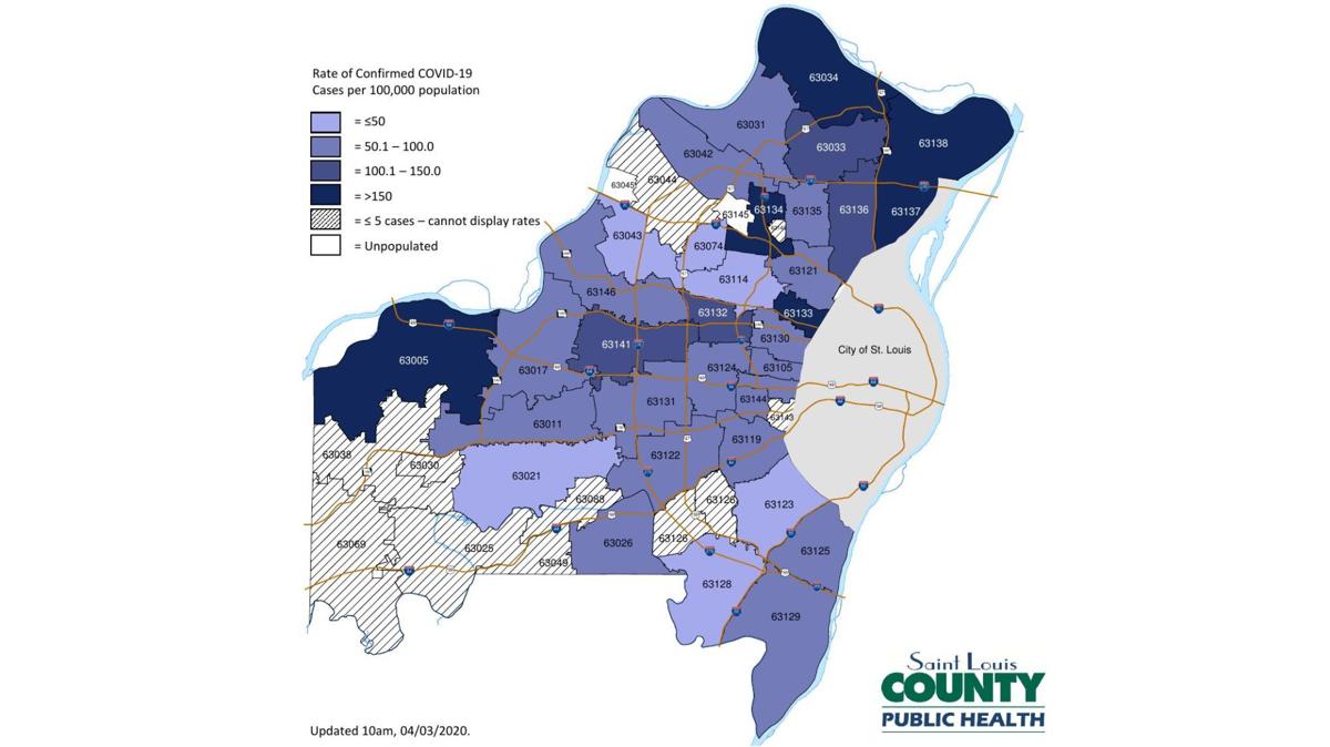 Zip Code Map Of St Louis County COVID 19 cases by zip code in St. Louis County | | stlamerican.com