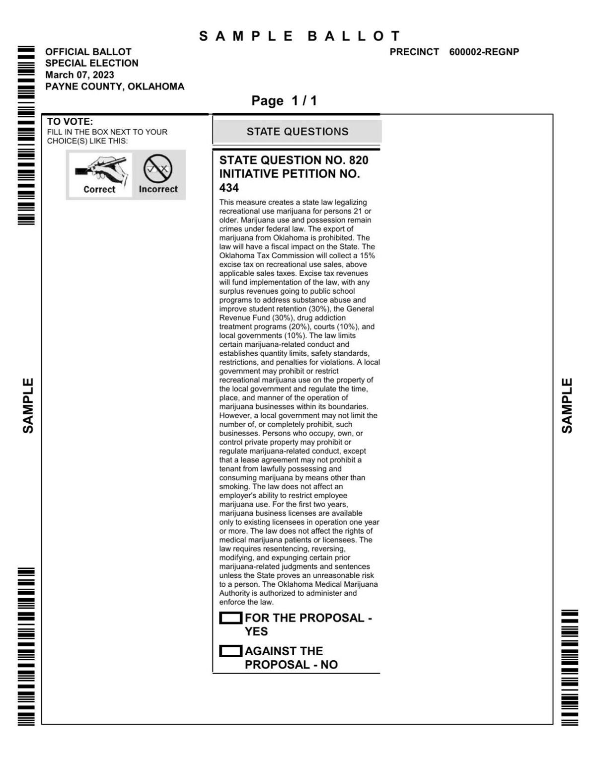Sample Ballot March 7 2023