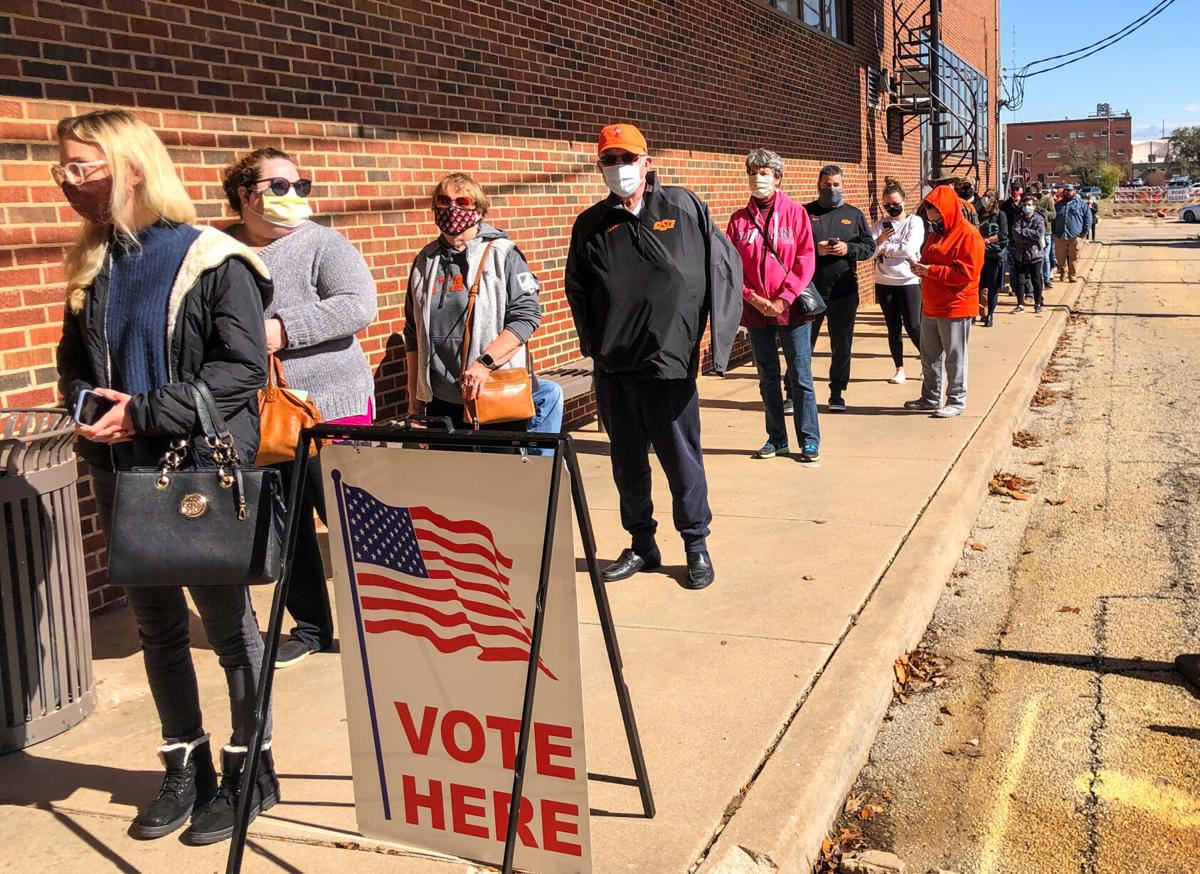 Payne County Voters Wait In Long Lines To Cast Absentee Ballots News Stwnewspress Com