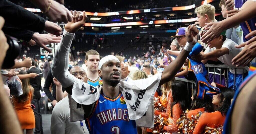 Thunder completes sweep of Suns with 131-122 win