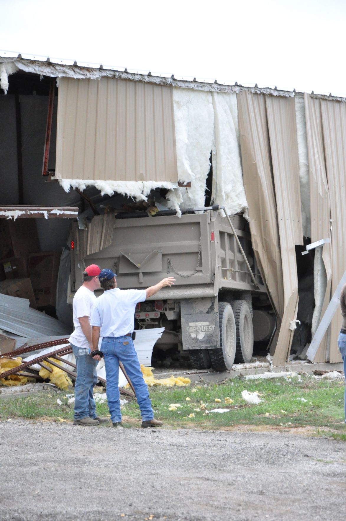 NEW Dump truck crashes into building north of Stillwater Local News