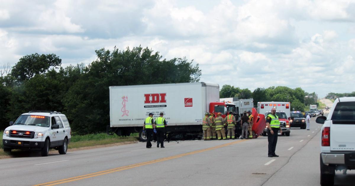 Accident stops traffic on State Highway 51 east of Fairgrounds Road