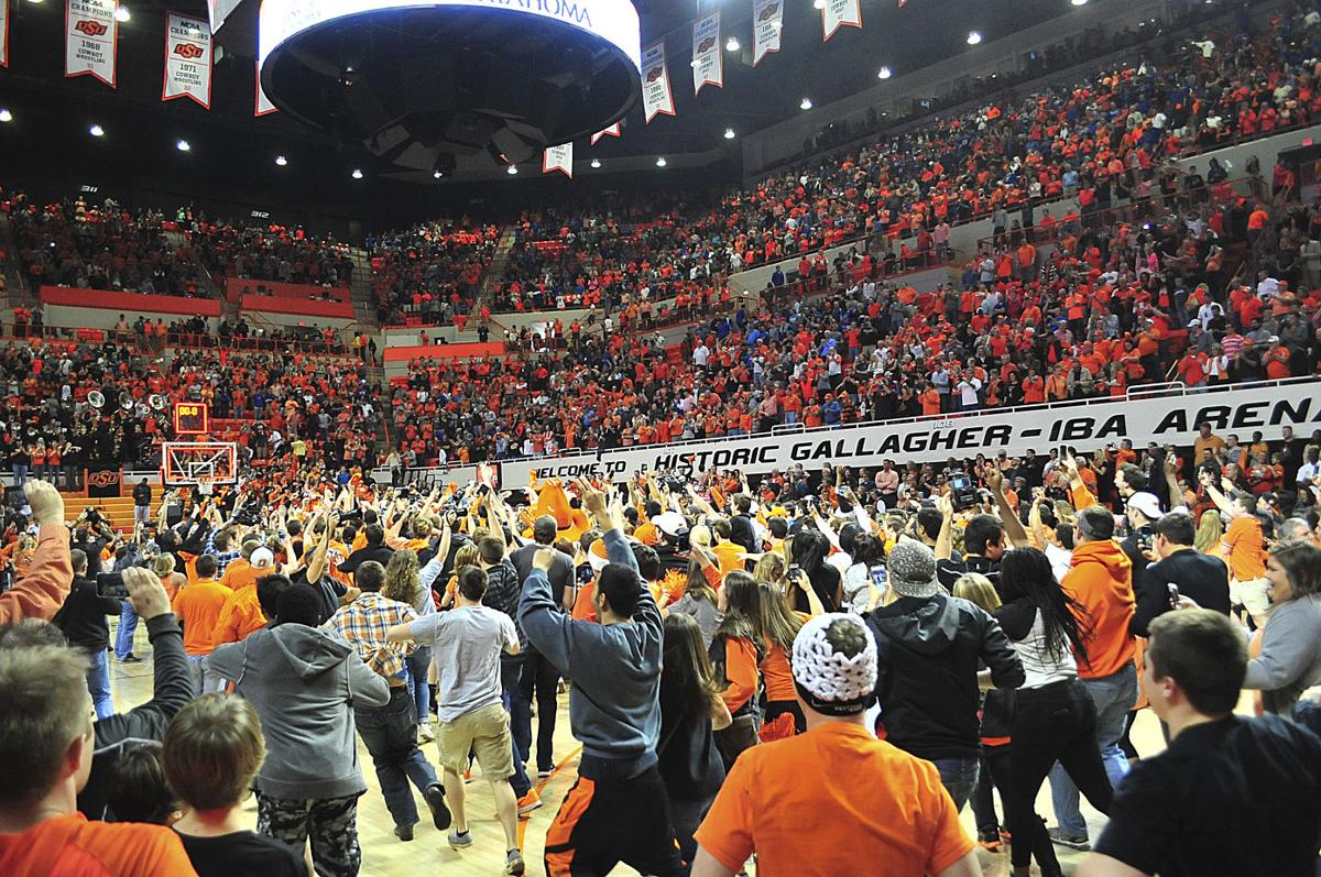 Oklahoma State Upsets No 8 Kansas In Gallagher Iba Arena Sports