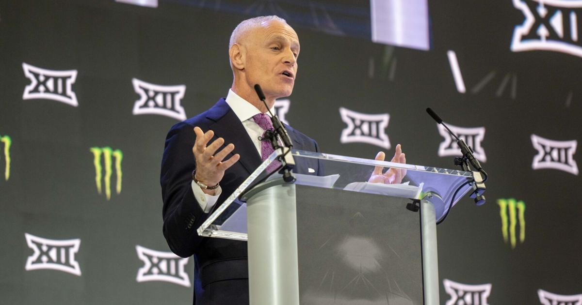 Yormark dodges Sorsby talk, announces Big 12 jersey, field collab with Monster Energy