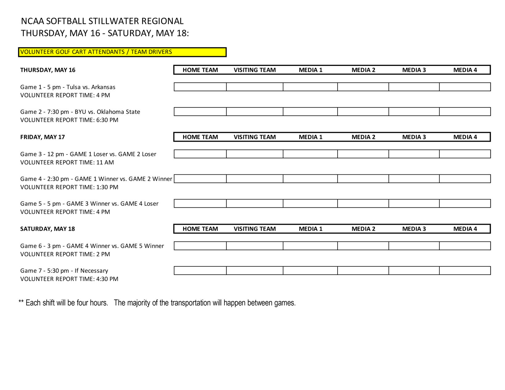 Volunteers needed for OSU softball regional News