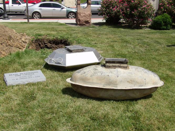 A Matter of Time Time capsule buried at City Hall won’t be opened