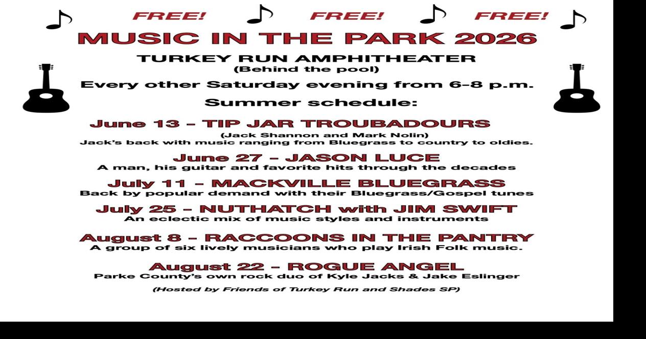 Music in the Park returns to Turkey Run State Park