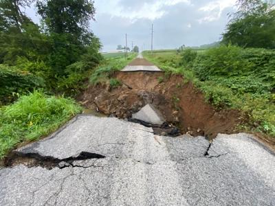 Pine Bluff Road wash out