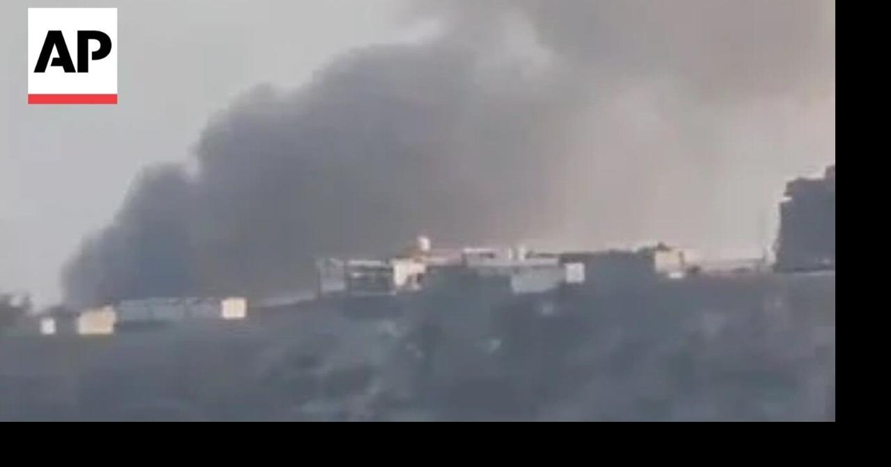 Video shows smoke rising near a palace used by Yemen's government