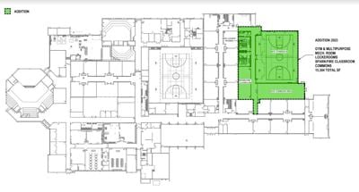 Plans showing new addition