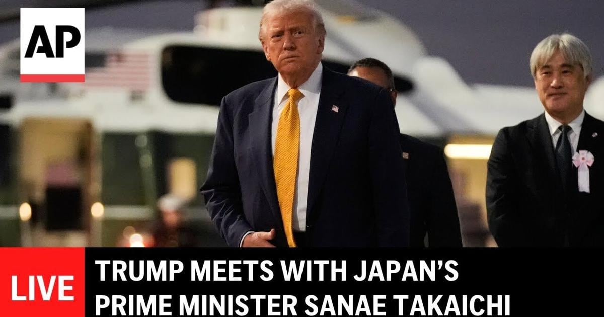 LIVE: Trump and Prime Minister Sanae Takaichi hold meeting in Japan LIVE: Trump and Prime Minister Sanae Takaichi hold meeting in Japan