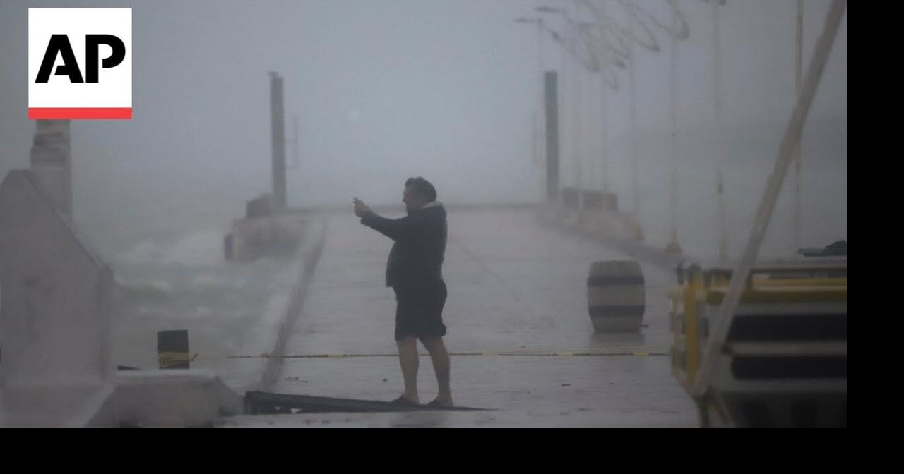 Hurricane Milton: Video captures strong winds in Mexico