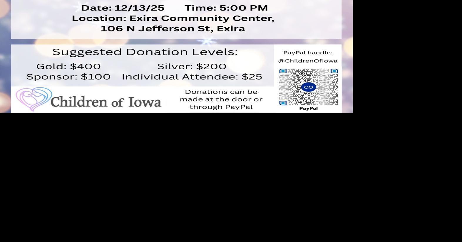 Supervisor Chairman reports on fund-raiser for Audubon County children