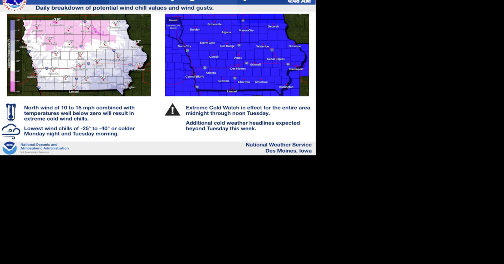 SEVERE WEATHER: Extreme Cold Watch in effect into Tuesday morning ...