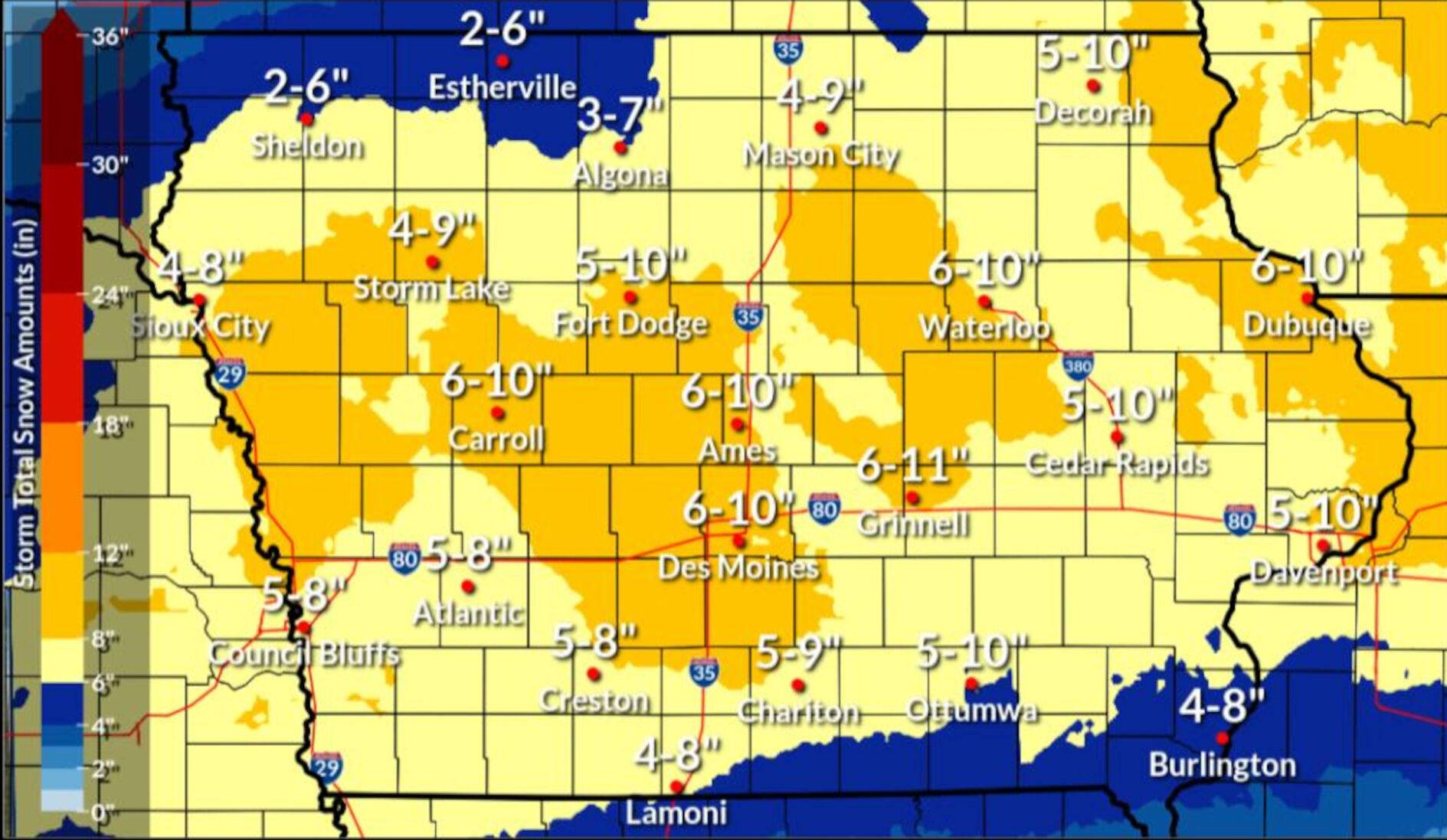 BREAKING NEWS: Blizzard Warning Issued For Cass County, Much Of Iowa ...