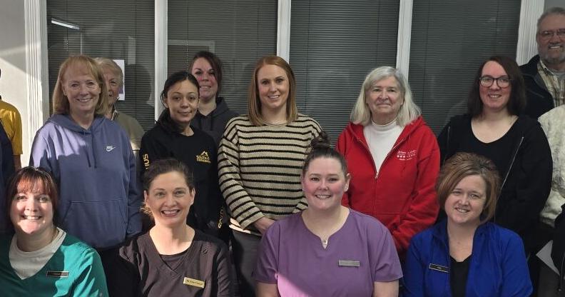 Atlantic Area Chamber Ambassadors welcome new staff at Cass County Animal Clinic